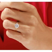 vylahjewellery 18K Rose Gold Ring 1 CT Round Cut Moissanite Diamond Proposal Engagement Ring Forever One