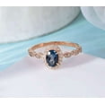 thumbnail image 1 of vylahjewellery 18K Rose Gold Wedding Ring 2 CT Oval Cut Diamond Ring Vintage Halo Ring for Women, 1 of 8