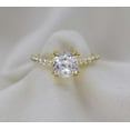thumbnail image 1 of vylahjewellery 2 CT Cushion Cut Moissanite Diamond Ring 18K Rose Gold Engagement Ring Forever One, 1 of 6