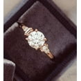 thumbnail image 1 of vylahjewellery 2 Ct Brilliant Round Cut Moissanite - Cluster Ring - 18K Plated White Gold Ring - Wedding Anniversary Set - Proposal Diamond Ring, 1 of 8