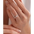 thumbnail image 1 of vylahjewellery 2 Ct Emerald Cut Women's Wedding Ring Classic Plated White Gold Moissanite Diamond Ring Gift for Her, 1 of 4