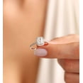 thumbnail image 1 of vylahjewellery 2 Ct Expensive Radiant Cut Moissanite Diamond Ring Wedding Halo Plated White Gold Anniversary Ring for Women, 1 of 4