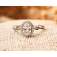 thumbnail image 1 of vylahjewellery 2 Ct Oval Cut Diamond Ring Best Engagement Ring 10K White Gold Halo Gift for Special One, 1 of 7