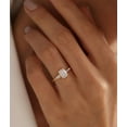 thumbnail image 1 of vylahjewellery 2 Ct Radiant Cut Moissanite Diamond Ring Handmade Jewelry Plated White Gold Personalized Three Stone Wedding Ring, 1 of 5