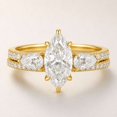 thumbnail image 1 of vylahjewellery 3 CT Moissanite Wedding Set Ring Marquise Cut Ring Diamond Engagement Ring with Pave Matching Band, 1 of 6