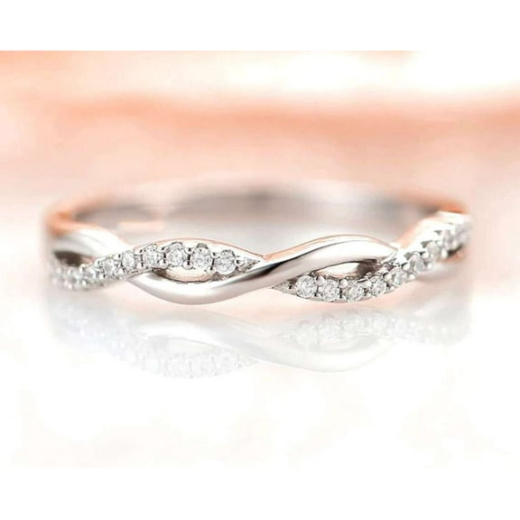 vylahjewellery Antique 1 Ct Round Cut Diamond Ring 18K Rose Gold Wedding Ring for Special One