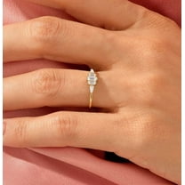 vylahjewellery Brillant Anniversary Ring 1.50 Ct Baguette Cut Moissanite Engagement Diamond Ring Gift for Forever One