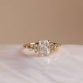 thumbnail image 1 of vylahjewellery Brilliant Cushion Cut Moissanite Anniversary Ring 14K Vermeil Yellow Gold with Round Diamond Accents Promise Wedding Bridal Statement Ring for Women's, 1 of 6