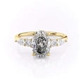thumbnail image 1 of vylahjewellery Brilliant Oval Cut Moissanite Engagement Ring Promise Wedding Bridal Rings 10K Vermeil Yellow Gold with Marquise Side Stone Promise Anniversary Jewelry for Women, 1 of 9