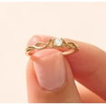 thumbnail image 1 of vylahjewellery Brilliant Round Cut Moissanite Diamond Anniversary Ring September Born Birthstone Wedding Bands for Women 10K Yellow Gold Engagement Promise Ring, 1 of 5