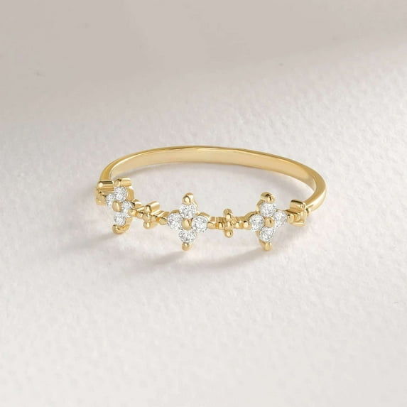 vylahjewellery Classic August Born Birthstone Wedding Anniversary Ring Dainty 10K Yellow Gold Moissanite Diamond Engagement Ring Minimalist Birthday Gift for Women