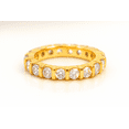 thumbnail image 1 of vylahjewellery Classic Full Eternity Stackable Band 10K Yellow Gold Moissanite Diamond Wedding Band Round Cut Engagement Rings Modern Adjustable Band for Women, 1 of 6