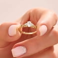 thumbnail image 1 of vylahjewellery Classic Oval Diamond Engagement Ring Dainty Vermeil Yellow Gold Valentine Day Gift Ring for Women Moissanite Vintage Inspired Wedding Customize Jewelry, 1 of 6