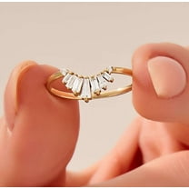 vylahjewellery Dainty 1.50 CT Baguette Cut Moissanite Diamond Ring 14K Rose Gold Wedding Gift Ring For Women's