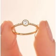 thumbnail image 1 of vylahjewellery Dainty 10K Rose Gold Moissanite Diamond Ring Promise Ring and Bands Stackable Round Cut Engagement Ring Classic Round Cut Moissanite Ring for Her, 1 of 5