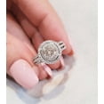 thumbnail image 1 of vylahjewellery Double Halo 925 Sterling Silver Proposal Ring Brilliant Round Cut Moissanite Engagement Ring Unique Wedding Bridal Ring for Her, 1 of 6