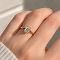 thumbnail image 1 of vylahjewellery Emerald Cut Diamond Engagement Ring Vintage Bezel Moissanite Engagement Ring Solitaire Ring Split Shank 10K Vermeil Yellow Gold Ring, 1 of 6
