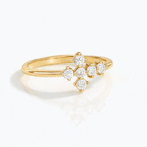 vylahjewellery Expensive Promise Rings Elegant 10K Yellow Gold Round Cut Moissanite Diamond Wedding Ring and Bands Cluster Anniversary Gift for Woman