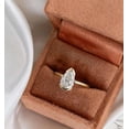 thumbnail image 1 of vylahjewellery Half Bezel Pear Cut Diamond Engagement Anniversary Ring for Women 10K Vermeil Yellow Gold Mother's Day Ring Unique Moissanite Proposal Handmade Jewelry, 1 of 7