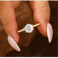 thumbnail image 1 of vylahjewellery Hidden Halo Round Diamond Solitaire Engagement Ring for Women 14K Vermeil Yellow Gold Wedding Anniversary Ring Six Prongs Moissanite Promise Ring, 1 of 6