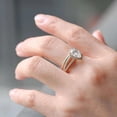 thumbnail image 1 of vylahjewellery Luxury Pear Cut Engagement Ring Set for Her 14K Vermeil Yellow Gold Split Shank Anniversary Ring Halo Moissanite Wedding Bridal Double Band Rings, 1 of 9