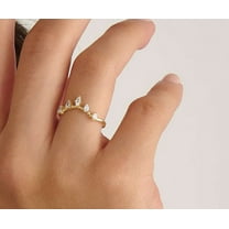 vylahjewellery Marquise Cut 1.50 CT Moissanite Diamond Ring 10K White Gold Handmade Engagement Ring Gift for Her