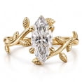 thumbnail image 1 of vylahjewellery Marquise Cut Moissanite Ring, Leaf Branch Nature Inspired Engagement Ring for Women, 4 Prong Solitaire Ring, 1 of 10