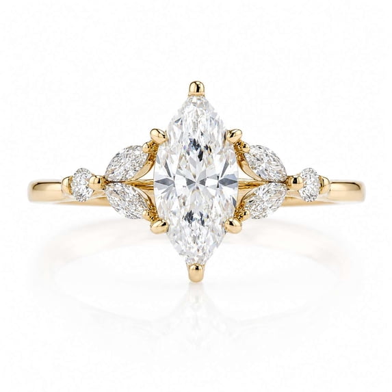 vylahjewellery Marquise Diamond Cut Moissanite Engagement Ring Vintage Promise Anniversary Bridal Jewelry Elegant Gift Classic Wedding Ring for Her