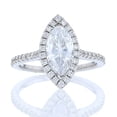 thumbnail image 1 of vylahjewellery Marquise Halo Setting Moissanite Ring for Women 10K Vermeil White Gold Engagement Anniversary Ring for Her Elegant Wedding Bridal Rings, 1 of 5