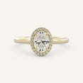 thumbnail image 1 of vylahjewellery Moissanite Mother's Day Halo Anniversary Ring 14K Vermeil Yellow Gold Wedding Promise Rings Oval Cut Diamond Solitaire Engagement Gift Ring for Women, 1 of 5