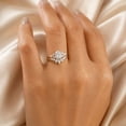 thumbnail image 1 of vylahjewellery Oval Cut Moissanite Diamond Bridal Ring Set 14K Vermeil Yellow Gold Marquise Cut Side Stone Engagement Anniversary Ring for Women, 1 of 8