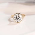 thumbnail image 1 of vylahjewellery Oval Cut Moissanite Engagement Ring, 14K Vermeil White Gold Bezel Diamond Promise Wedding Ring Classic Anniversary Statement Ring for Her, 1 of 10