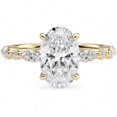 thumbnail image 1 of vylahjewellery Oval Cut Moissanite Ring, Engagement Ring for Women, Solitaire Ring with Side Stones, Classic Wedding Ring, 1 of 9
