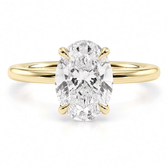 vylahjewellery Oval Cut Moissanite Ring, Solitaire Engagement Ring for Women, 4 Prong Anniversary Promise Ring