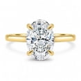 thumbnail image 1 of vylahjewellery Oval Moissanite Ring, Engagement Ring for Women, Hidden Halo Wedding Ring, 4 Prong Solitaire Ring, 1 of 9