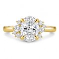 thumbnail image 1 of vylahjewellery Oval Moissanite Ring with Round Side Stones, Engagement Ring for Women, Bridal Wedding Ring, Luxury Proposal Ring, 1 of 7