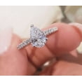 thumbnail image 1 of vylahjewellery Pear Cut Diamond Solitaire Engagement Ring Pave Band Ring for Women, Elegant 925 Sterling Silver Wedding Engagement Jewelry, 1 of 9