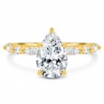 thumbnail image 1 of vylahjewellery Pear Moissanite Ring, Engagement Ring for Women, Proposal Ring with Side Stones, Luxury Bridal Ring, 1 of 9