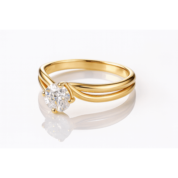 vylahjewellery Proposal Ring Round Cut Moissanite Diamond Rings October Birthstone Ring Solitaire Engagement Ring 10K Yellow Gold Wedding Ring and Bands for Women