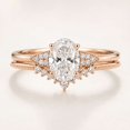 thumbnail image 1 of vylahjewellery Rose Gold Vermeil Anniversary Ring Moissanite Ring Oval Cut Promise Ring Engagement Ring and Wedding Bridal Ring Set, 1 of 6
