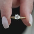 thumbnail image 1 of vylahjewellery Round Cut Moissanite Solitaire Engagement Ring for Women 10K Vermeil Yellow Gold Promise Ring, Classic Wedding Bridal Jewelry Gifts Brilliant Diamond Anniversary Proposal Rings, 1 of 9