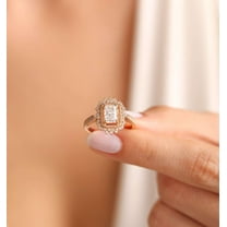 vylahjewellery Unique 2.50 Ct Radiant Cut Diamond Ring Cocktail Moissanite Ring Plated White Gold Engagement Ring