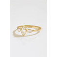 thumbnail image 1 of vylahjewellery Wedding Bezel Set 10K Yellow Gold Engagement Ring for Women Three Stone Moissanite Diamond Anniversary Ring Dainty Marquise Cut Ring Minimalist Proposal Jewelry, 1 of 5