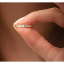 vylahjewellery Wedding and Rings September Born Birthstone 3 Stone Moissanite Diamond Ring 14K White Gold Vermeil Engagement Ring Bezel Set Promise Ring for Women