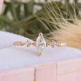 thumbnail image 1 of vylahjewellery Wedding and Rings Plated Rose Gold Marquise Cut Ring Moissanite Engagement Vintage Diamond Promise Ring for Her, 1 of 7