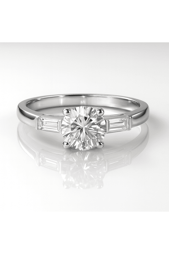 Women’s Dainty Baguette Moissanite Diamond Band 14K Yellow Gold Wedding Rings Classic Anniversary Gift Vintage Engagement Stacking Ring