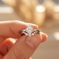 thumbnail image 1 of vylahjewellery Women's Engagement Ring Classic Proposal Ring for Her Vermeil Yellow Gold Wedding Anniversary Ring Unique Bridal Set, 1 of 8