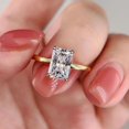 thumbnail image 1 of vylahjewellery Women’s Minimalist Radiant Cut Moissanite Wedding Ring Luxury Proposal Ring Dainty Solitaire Engagement Ring Elegant Proposal Rings, 1 of 5
