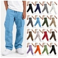 thumbnail image 1 of vzibsiv Boys Cargo Pants for Kids 5-15 Elastic Waist Cotton Straight Leg Joggers with Pockets Casual School Outdoor Work Pant Blue, 1 of 6