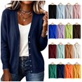 thumbnail image 1 of vzibsiv Cardigan Sweaters for Women V Neck Button Down Long Sleeve Soft Knit Lightweight Jacket Size M, 1 of 5
